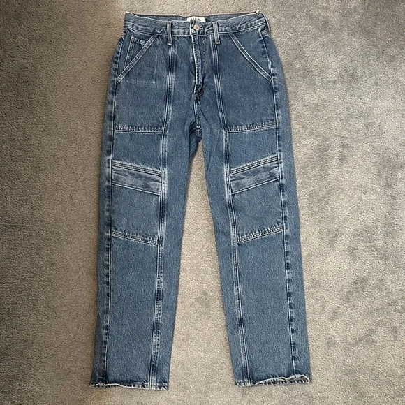 Agolde Cooper Cargo Women’s Jeans -Blue Wash - Picture 1 of 4